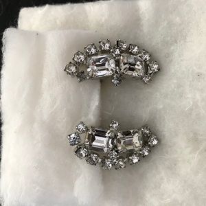 Vintage Rhinestone screw back earrings